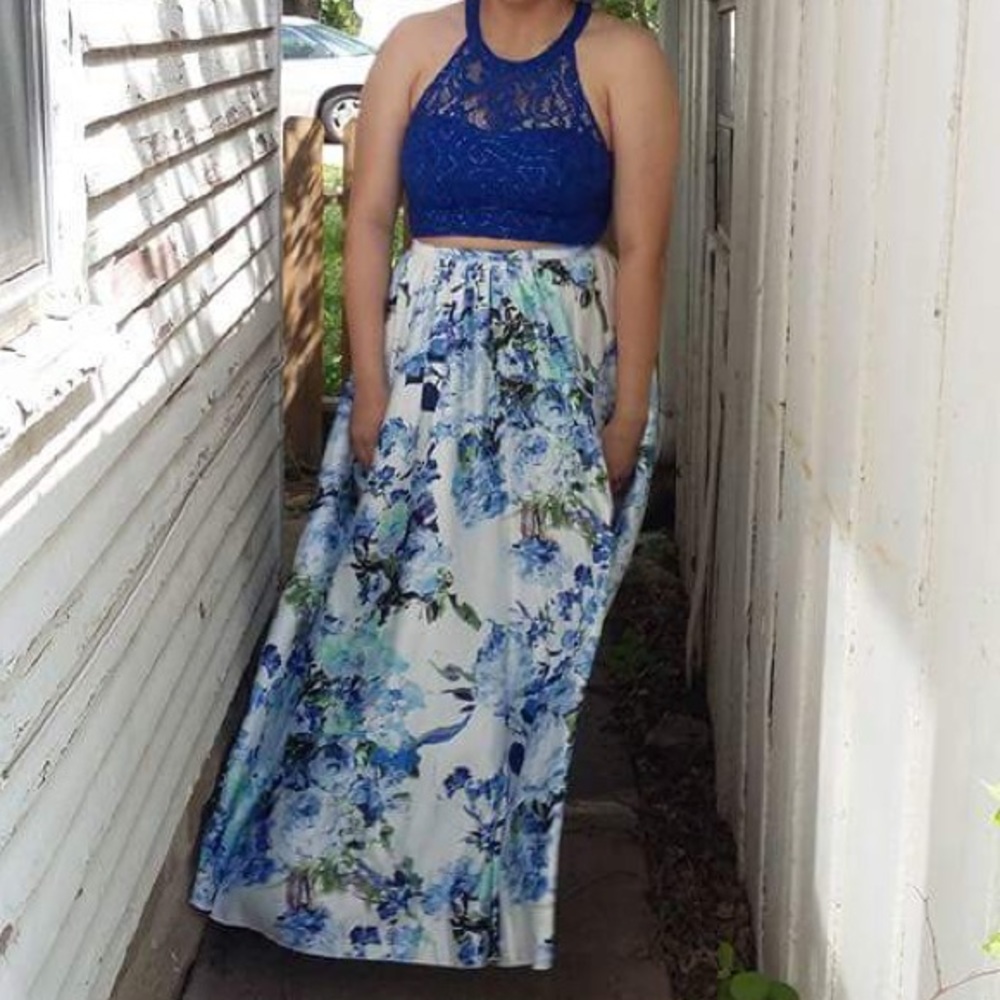 Two piece prom dress
